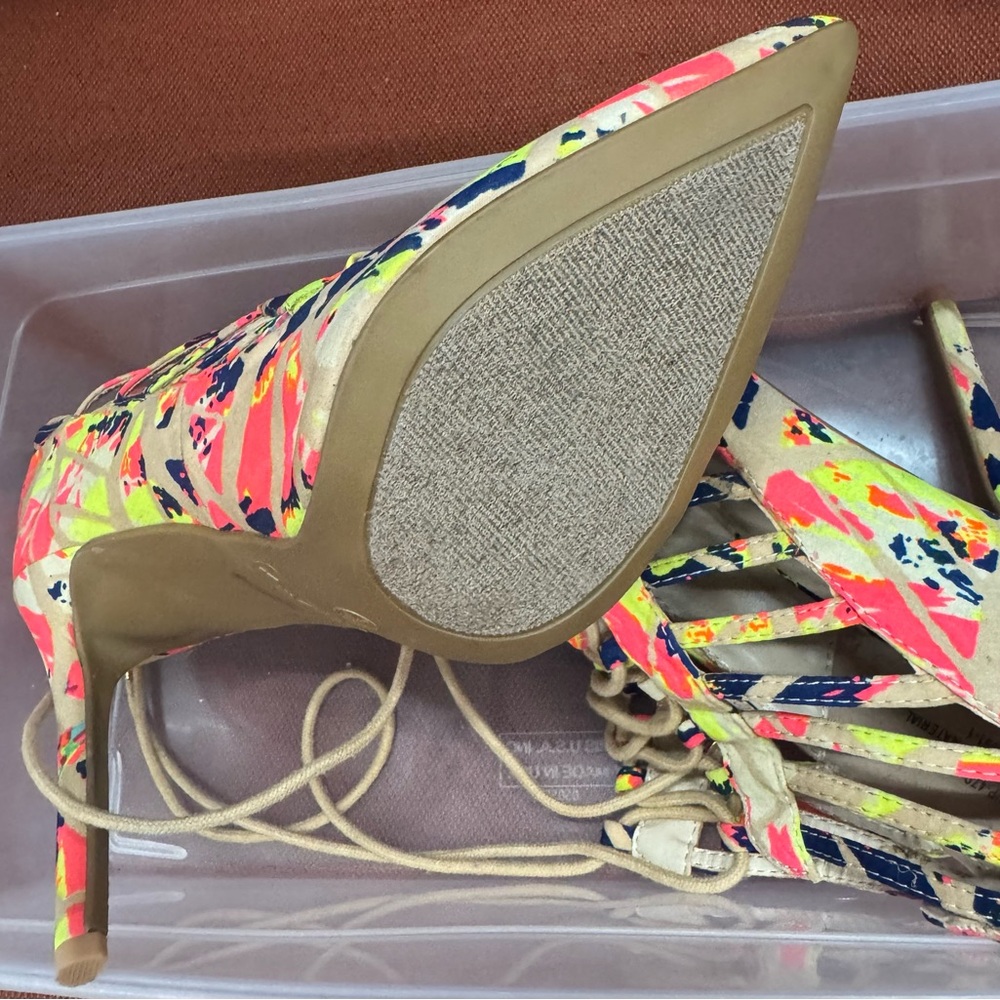 Jessica Simpson Neon Strappy Heels - Picture 3 of 4